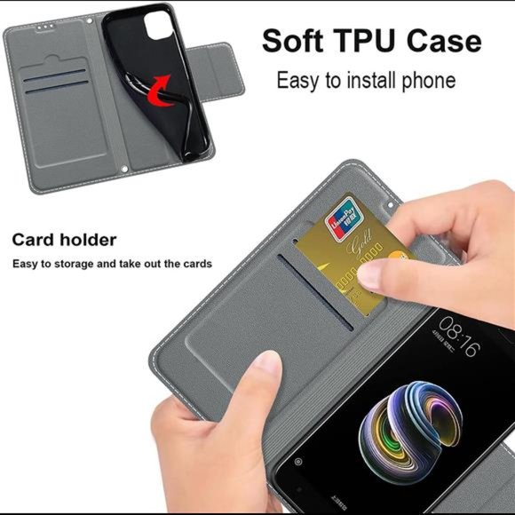 Case for iPhone 13 Pro Max Wallet Case, Premium PU Leather Holder Magnetic - Picture 5 of 6